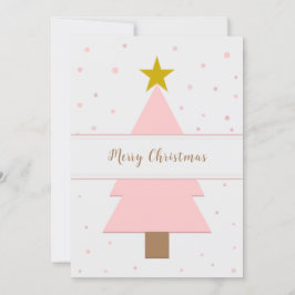 Árvore de Natal Rosa Solo tocada com uma Estrela d