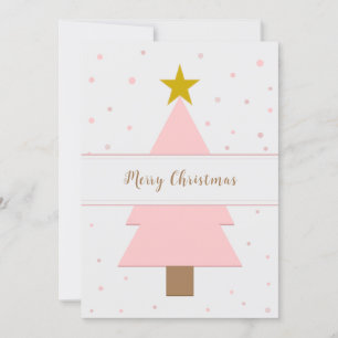 Árvore de Natal Rosa Solo tocada com uma Estrela d