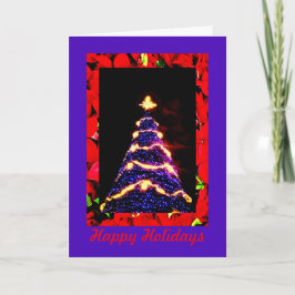 Árvore de Natal roxa, Cartão de Natal