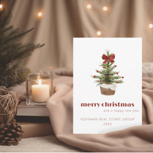 Árvore de Natal Scandi   Cartão de férias da empre