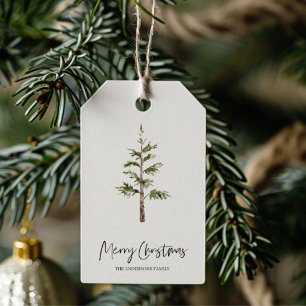 Árvore de Natal Verde   Etiquetas de Presente de N