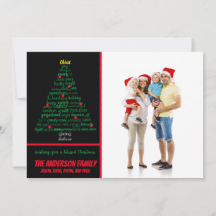 Árvore de Palavras de Natal -- Cartão de Natal