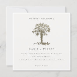 Árvore de Palma da Praia Tropical Convite de casam