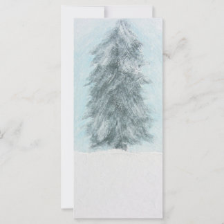 Árvore de pinheiro de inverno - Pintura acrílica
