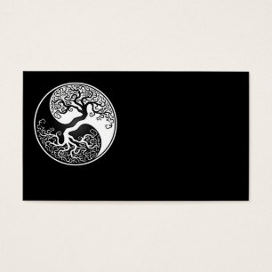 Árvore de vida branca e preta Yin Yang