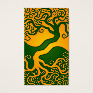 Árvore de vida verde dourada Yin Yang