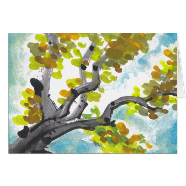 Árvore do cartão da vida (Frente Horizontal)