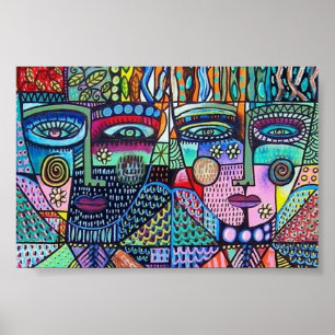 Árvore do Fractal do poster mexicano do casal da