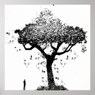 Árvore do poster da cinza
