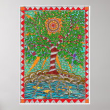 Árvore do rio inspiracional poster