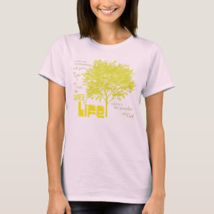 Árvore do t-shirt cristão orgânico da escritura