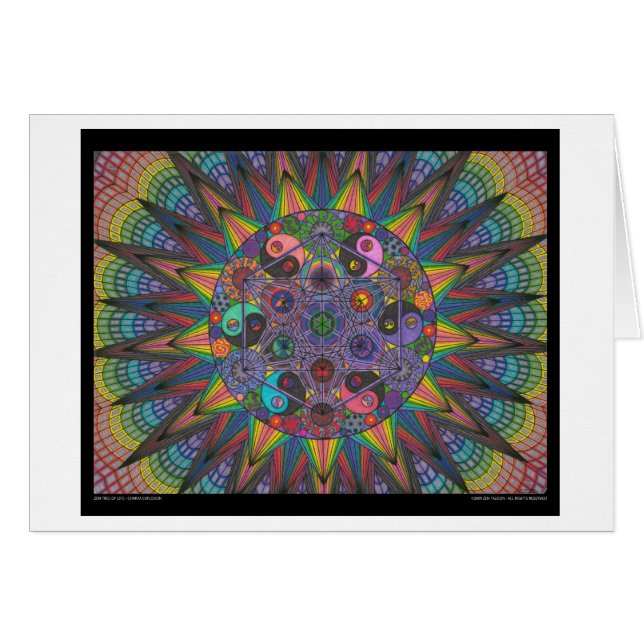 Árvore do zen do cartão da vida (Frente Horizontal)