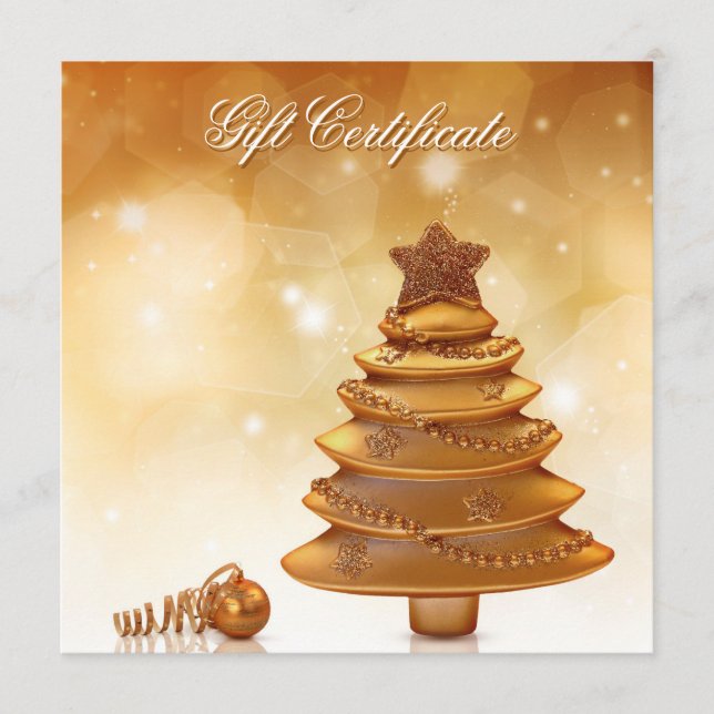 Árvore Dourada de Natal elegante (Frente)