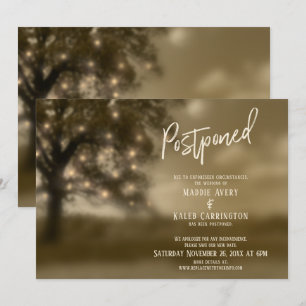 Árvore Eetérea com Luzes Adiadas Cartão de Casamen