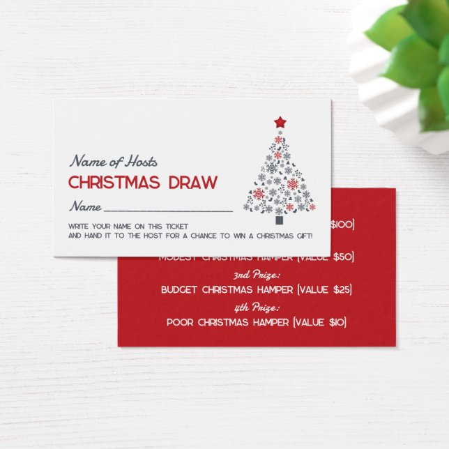 Árvore em Floco de Neve, Bilhetes de Raffle da Fes (Mesa)