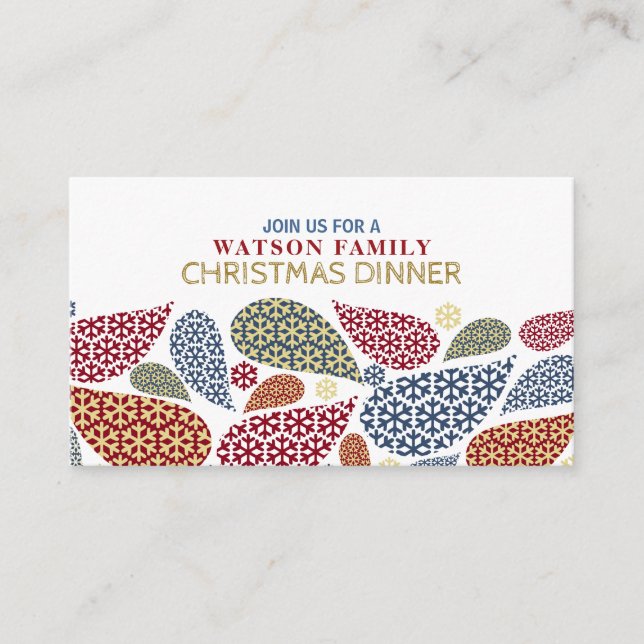 Árvore em floco de Neve, Convite para Tíquete de F (Frente)