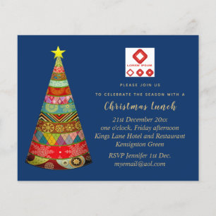Árvore Folkart do Convite Corporativo de Natal (A