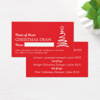 Árvore Mágica, Festa de Natal Raffle Tickets