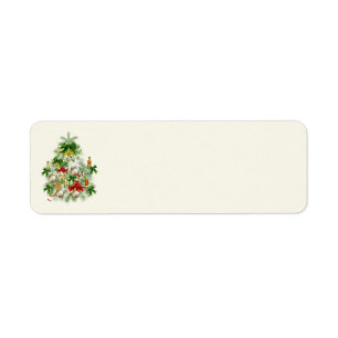 Árvore Natal Com Etiquetas De Endereço