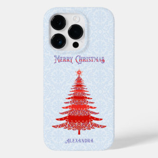 Árvore Natal Elegante Vermelho Azul Personalizado