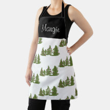 Árvore Natal Pine Doodle Art Apron