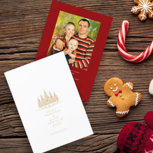 Árvore Natal Tradicional e Elegante Família de Fot
