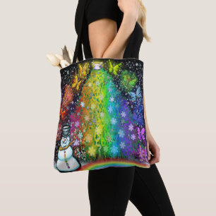 Árvore natalícia Arco-Íris de Faeries Tote Bag