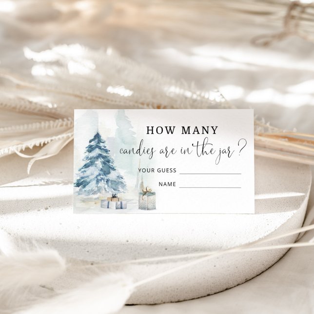 Árvore natalícia inverno adivinha quantos cartões (Criador carregado)