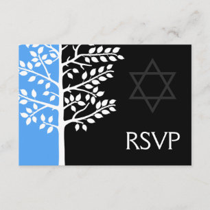 Árvore Negra Azul do Bar de Vida Mitzvah RSVP