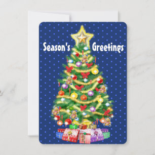Árvore personalizada de cartões de Natal e decoraç