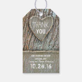 Árvore russa coraçãozinho Obrigado etiquetas