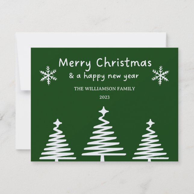 Árvore Simples de Natal Arte Feliz Natal (Frente)