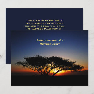 Árvore solitária do anúncio de aposentadoria no na