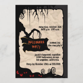 Árvore Spooky - Convite para festas de Halloween