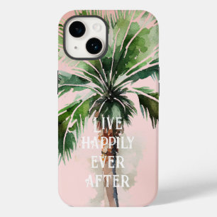 Árvore Tropical Palm Rosa Esbranquiçada