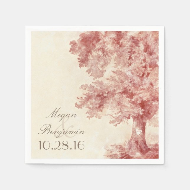 Árvore velha cor azul guardanapos de papel de casa (Frente)