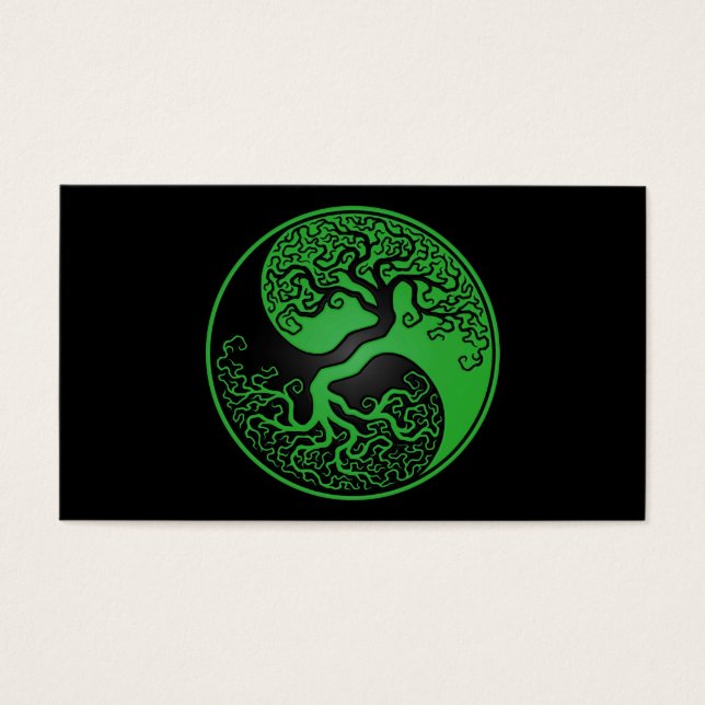 Árvore Verde e Negra da Vida Yin Yang (Frente)