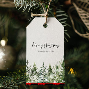 Árvore Verde Natal Etiquetas para presentes de N