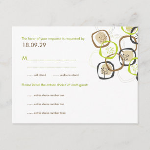 Árvores & anéis de floresta que Wedding (R) cartão