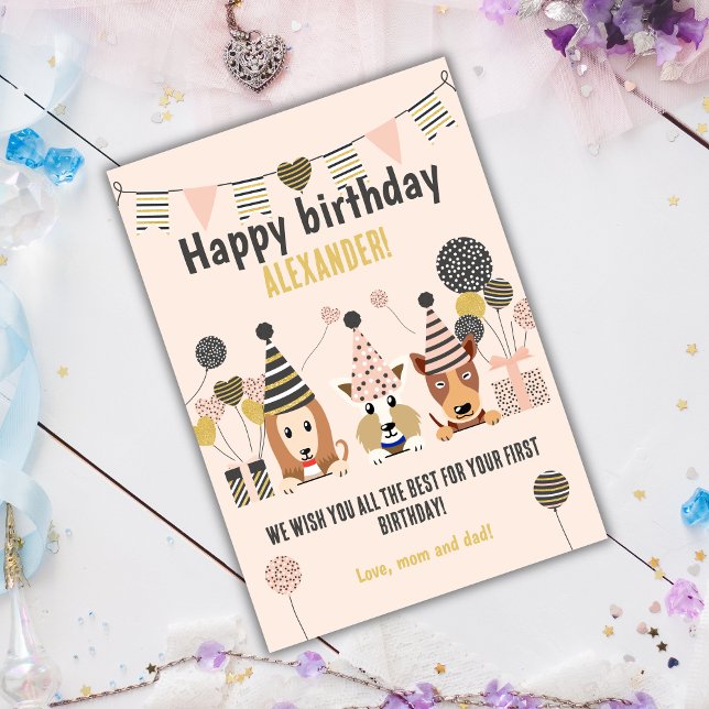 Árvores bonitinhas com balões de chapéus de festa  (Criador carregado)