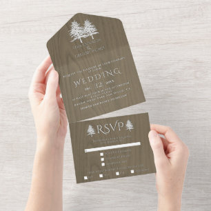 Árvores brancas em relevo no casamento no inverno