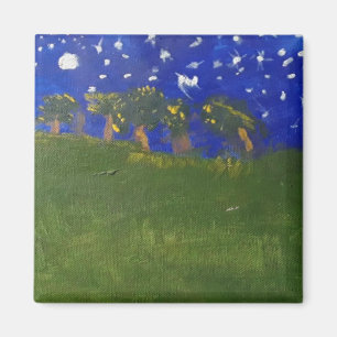 árvores com íman de pintura de colina por jamie