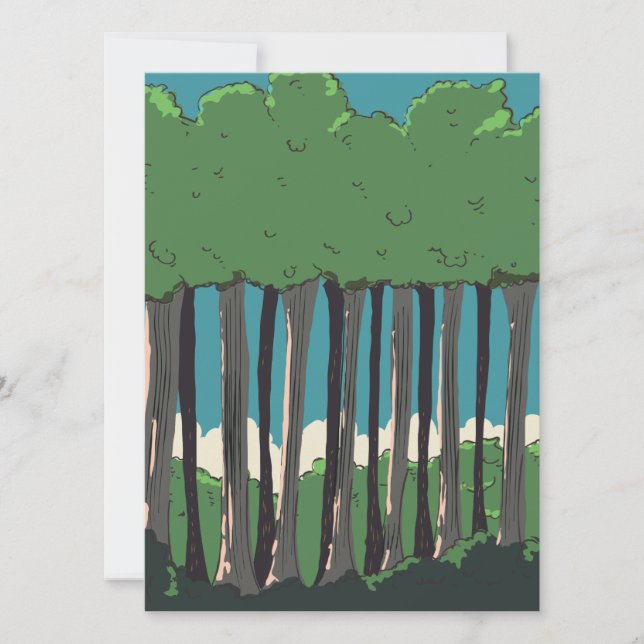 Árvores da floresta japonesa (Frente)