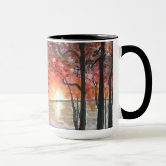 Árvores da queda grande 15 onças. Caneca de café