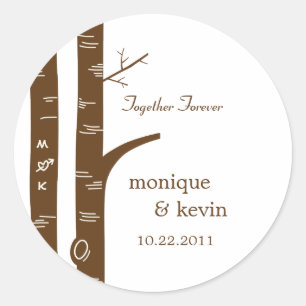 Árvores de Aves Favorecem Adesivos ou selos de en