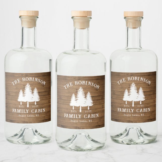 Árvores de Cabina da Família Rustic Country Plank  (Garrafas)
