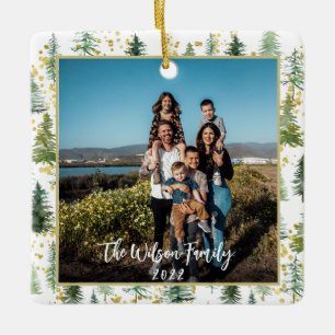 Árvores de Natal com Destaques Dourados Ornamento