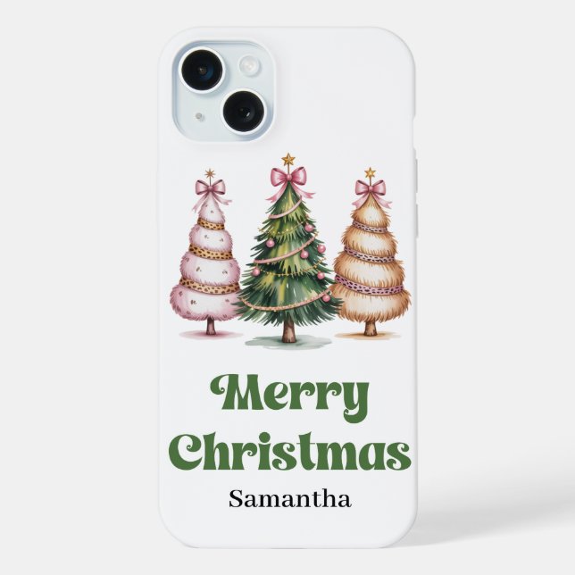 Árvores de Natal com onomástico personalizado em e (Verso)