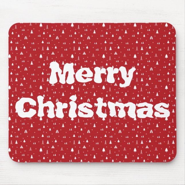 Árvores de Natal e Flocos de Neve Mousepad (Frente)