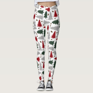 Árvores De Natal E Leggings De Pinecones